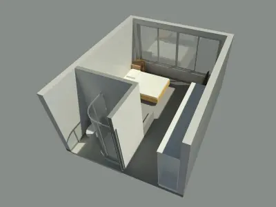 Simple room by REVIT 25R01 3D model
