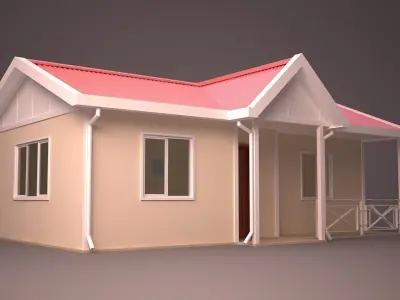 HOME house with roof 3D model