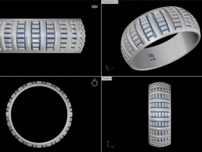 Unisex Ring 3D print model