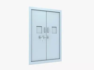 Blue Door Low-poly 3D model