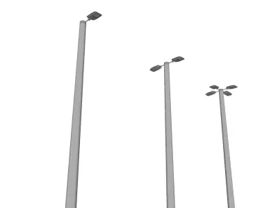 Concrete Lamp Post - Light Pole - Street Light - Group 08 3D model