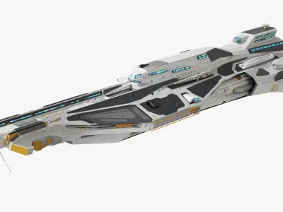  Frigate Starship White 