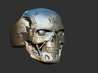 Terminator T800 Machine ring 3D print model
