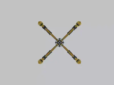 Sci fi Mining Drill  Low-poly 3D model