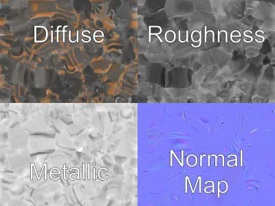 Rustic Iron Door Knocker Ring Style model pack Low-poly 3D model