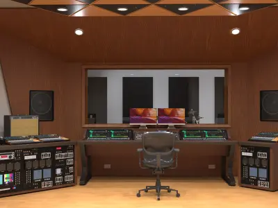  Recording Studio Interior with Equipment 