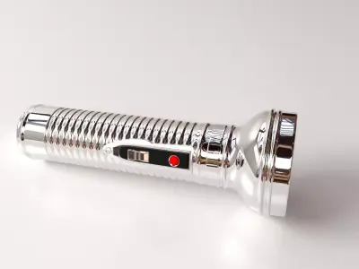 Chrome Flashlight 3D model