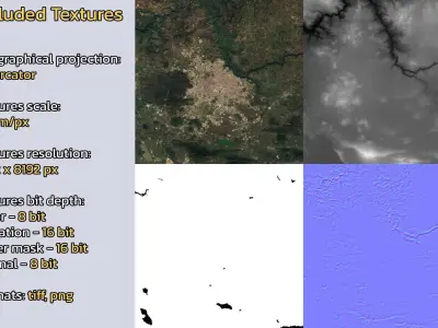 Guadalajara Mexico City Landscape 3D Model 3D model