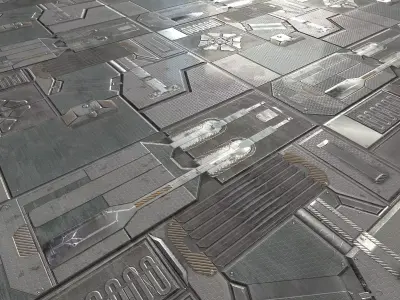 sci fi wall - pbr Texture