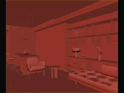 Stockholm Interior scene 3D model