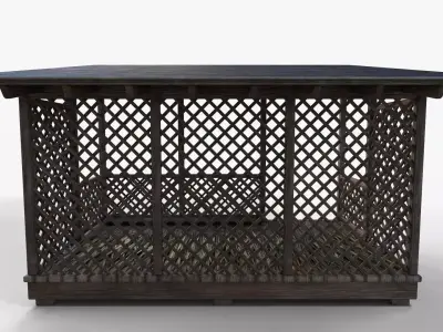 Chicken Coop Low-poly 3D model