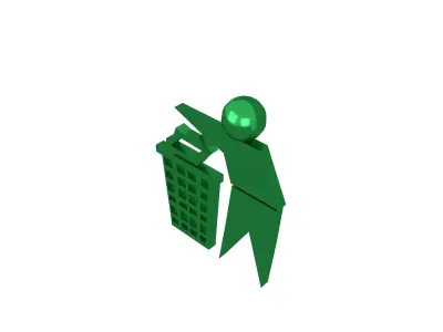 Recycle Symbols v7 007 Low-poly 3D model