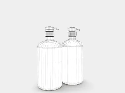 Amber soap dispenser bottle 3D model