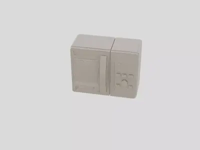 Kitchen Microwave Oven for 3D print Low-poly 3D model