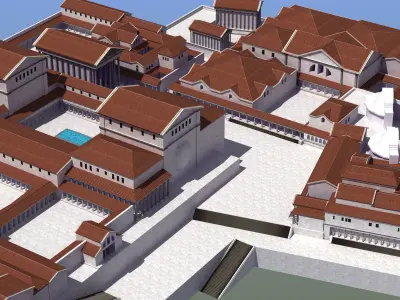 Ancient Palace Basic Low-poly 3D model