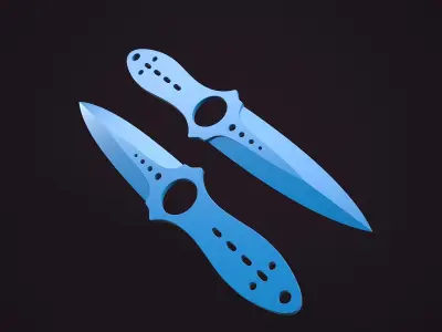 CSGO Skeleton Knife 3D Printable 3D print model