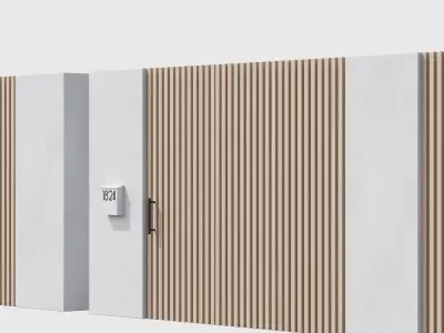 044 Modern Fence 02 3D model