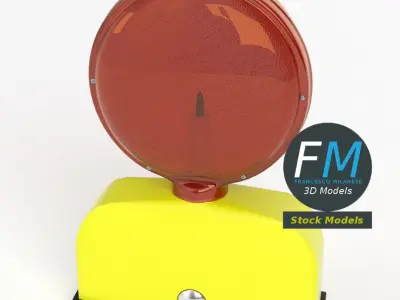 Construction site lamp 3D model