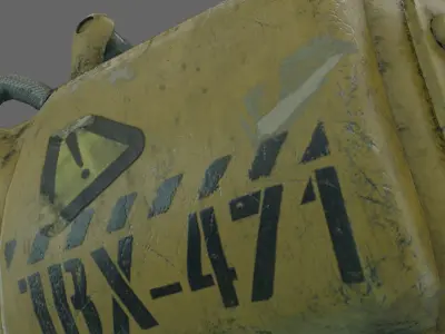 PBR SciFi Rigged ScrapGun With VFX and Sound Effects Low-poly 3D model