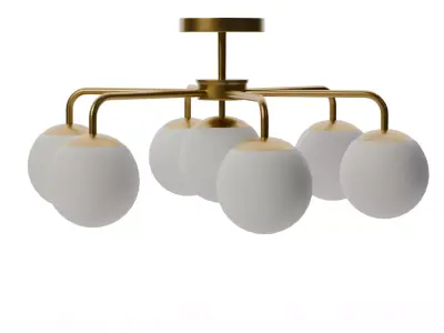 Vega Flush Mount Lamp Low-poly 3D model