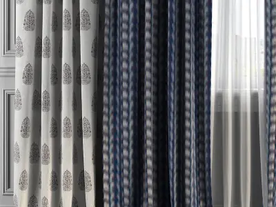 Curtain Set 223 3D model