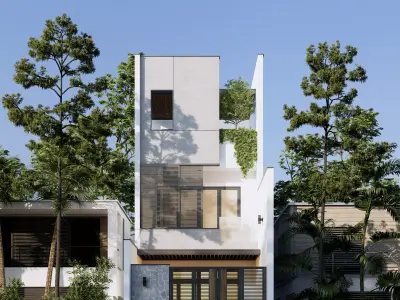 House Exterior Rendering Enscape Texture And Setting 1 3D model