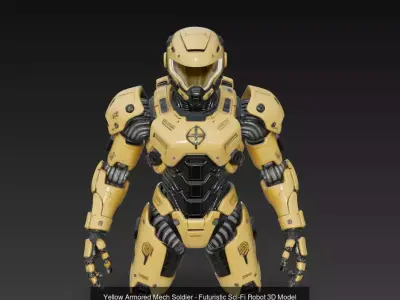 Titan Vanguard Unit - Elite Sci-Fi Armored Mech Collection 3D Model Pack