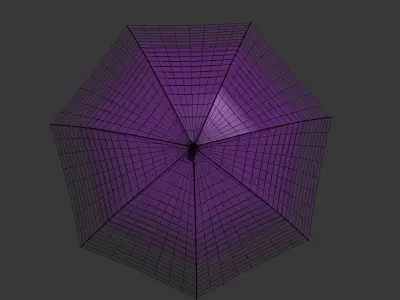 Umbrella Low-poly 3D model