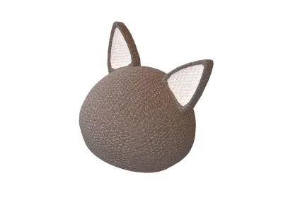 Fox Ear Hat V1 002 Low-poly 3D model