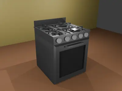 High Quality Low Poly Stove Perfect for Gaming and Architecture Low-poly 3D model