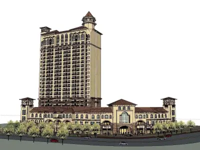 vacation spot-Resort-Fashion Leisure Hotel-0101 3D model