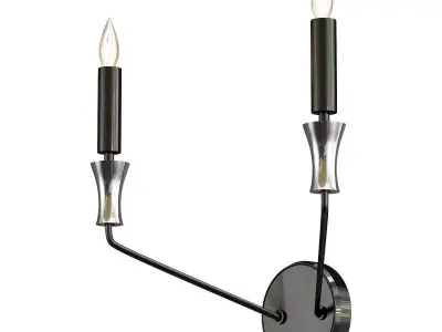 lightstar wall sconce with two candles 3D model