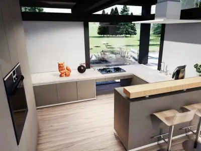 HUF HOUSE WOOD  Low-poly 3D model