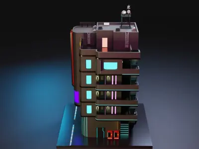 Cyberpunk Apartment 2 3D model
