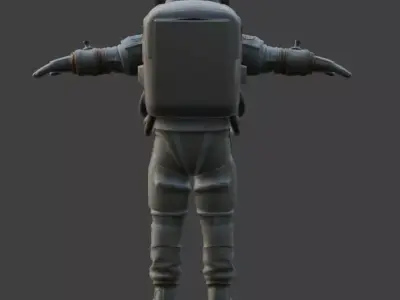 Astronaut spacesuit low poly Low-poly 3D model