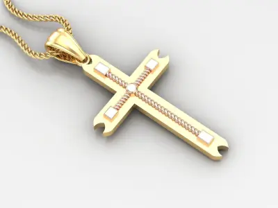 Cross Light Gold 4CP091 3DM STL 3D print model