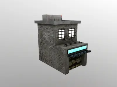 Cyberpunk City - Building 34 Low-poly 3D model