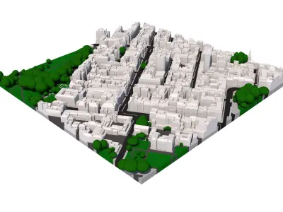 London city tile Level 2 block TQ2980 South West 3D model