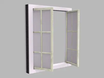 Open Windows Low-poly 3D model