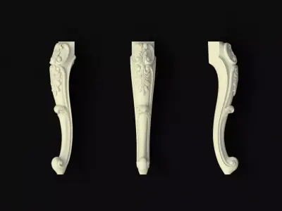 leg High quality 3d models for processing on a cnc machine 3D model 2