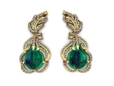 Diamond Earring 3D print model