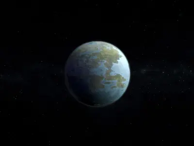 Alien Planet 06 Low-poly 3D model