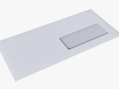 Envelope mockup 04 3D model