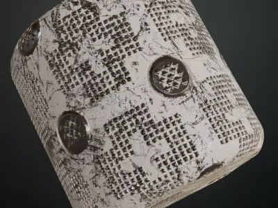 White Weared Metal Plate PBR Seamless Texture