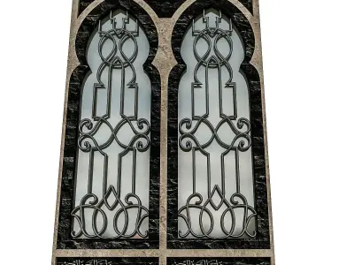 Mosque Window Low-poly 3D model