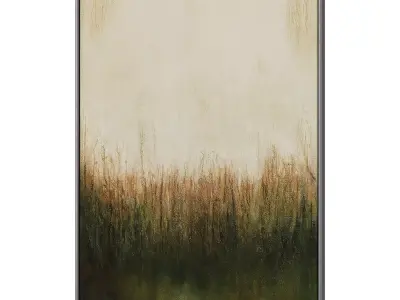 Set of 3 Abstract Paintings in Frames 3D model 44