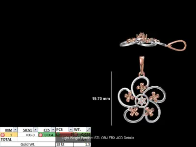 24 Light Weight Pendant STL OBJ FBX JCD Details Collection 3D Model Pack