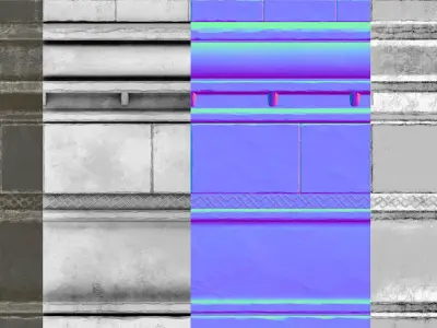 Trim Sheets Low-poly 3D model