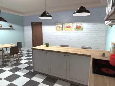 Kitchen Collection 1 - game Low-poly 3D model