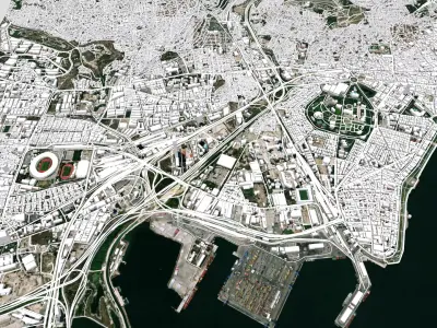 Cityscape Izmir Turkey 3D model